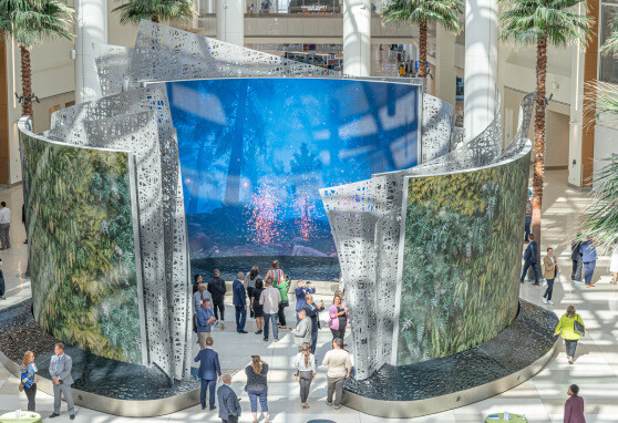 Large digital activation at Orlando International airport