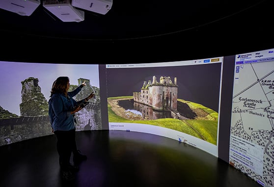 A digital image shows one of Scotland’s heritage sites at the Engine Shed in Stirling, Scotland.-1
