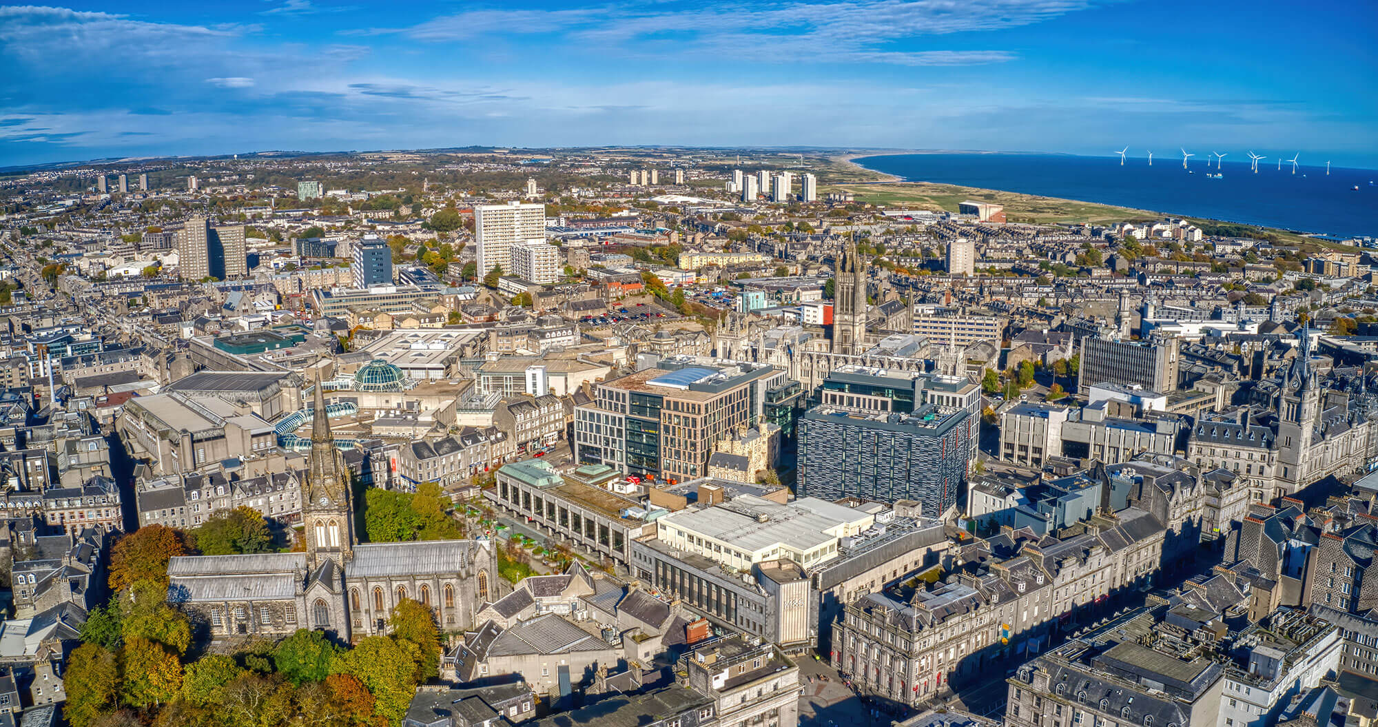 Aerial View of Aberdeen Scotland