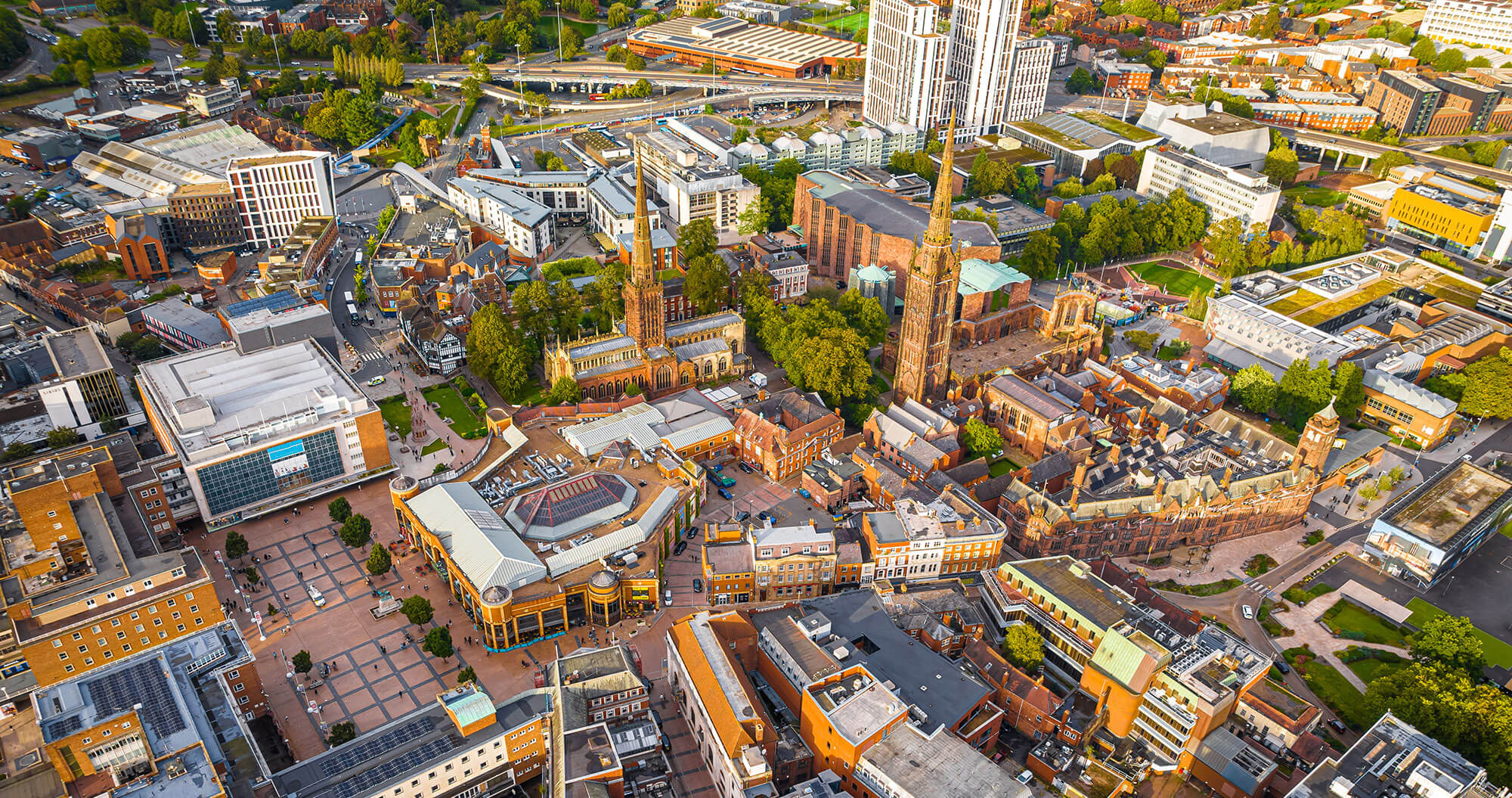 Aerial view of Coventry