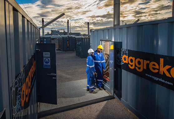 Group of employees monitoring the Aggreko AV Rollout.
