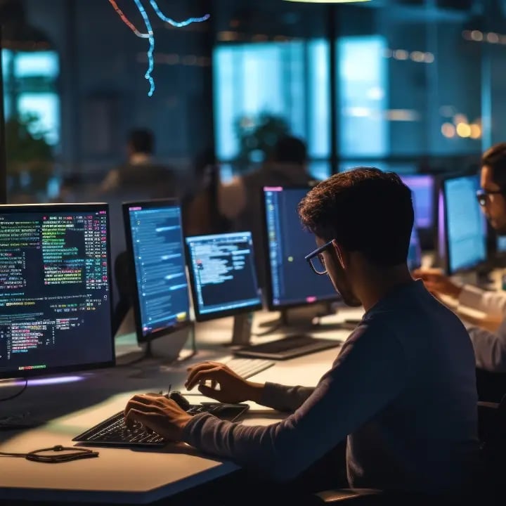 An Electrosonic technician provides remote support to troubleshoot AV system issues in real time.