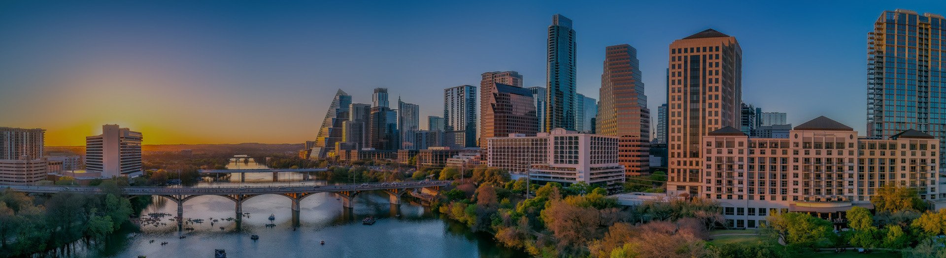 Austin Texas Darker Skyline Option 1