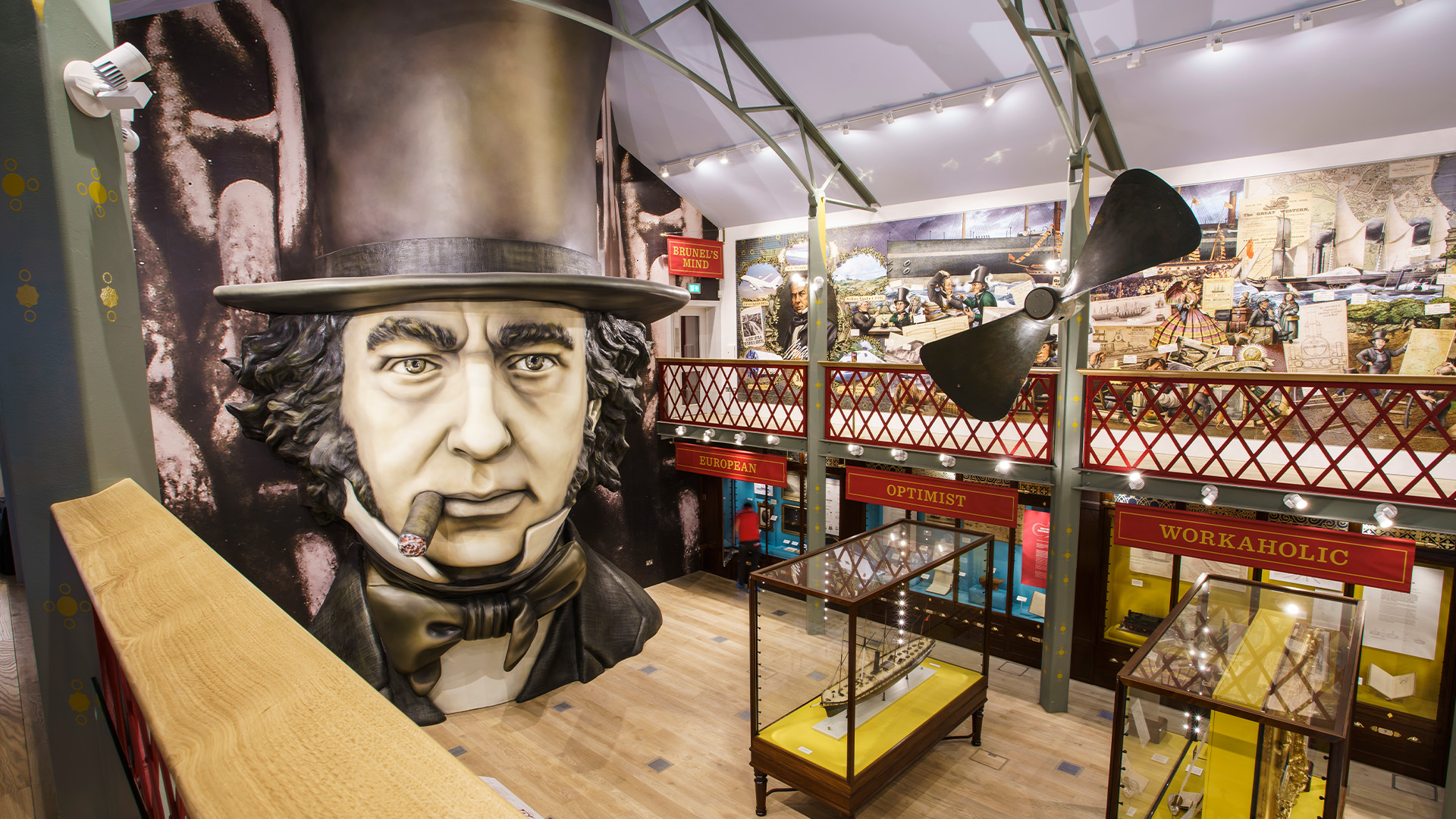 Being Brunel features immersive audiovisual exhibits, including synchronized projections, soundscapes, and interactive displays that explore the life and legacy of Isambard Kingdom Brunel. The AV technology enhances storytelling, allowing visitors to experience historical moments and personal insights in a vivid, engaging way.