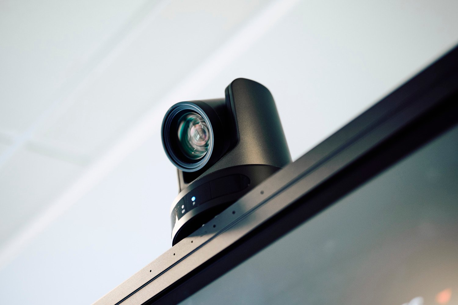 A camera on top of the interactive display.