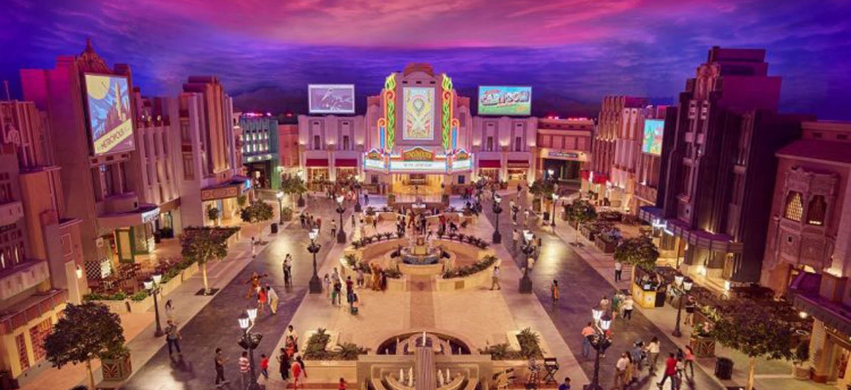 Guests watching the Cinema Spectacular Show at Warner Bros. World Abu Dhabi.