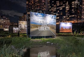 A screen displaying the title "Path of Liberty on the front.