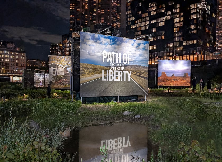 Screen display with the title 