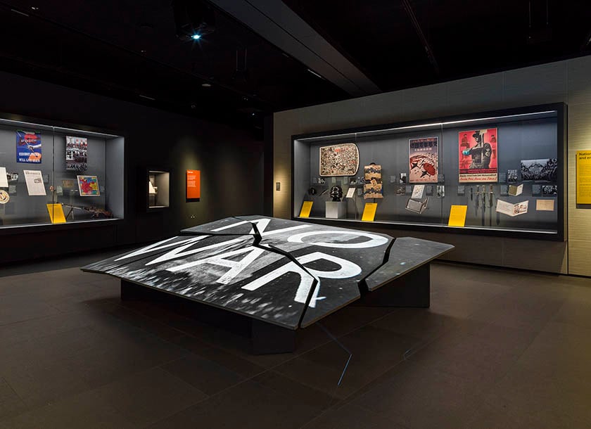 Projection mapping at the Imperial War Museum in London.