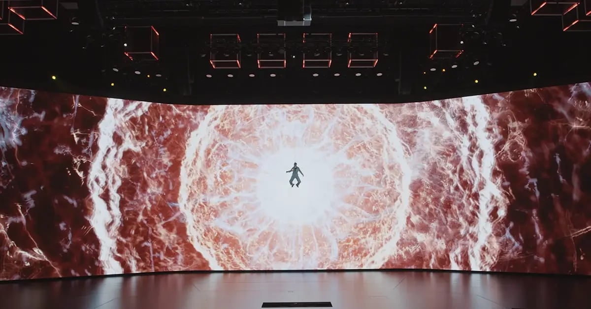 Inside MGM COTAI’s dynamic theater, a massive LED backdrop transforms the stage with shifting digital environments that enhance the live performance experience.