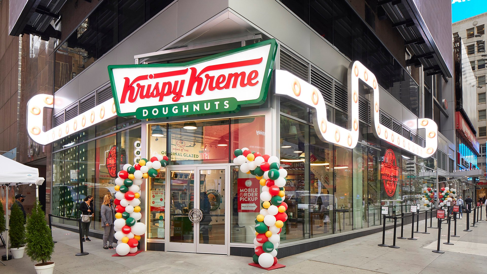 Grand opening of Krispy Kreme Times Square's flagship retail store.