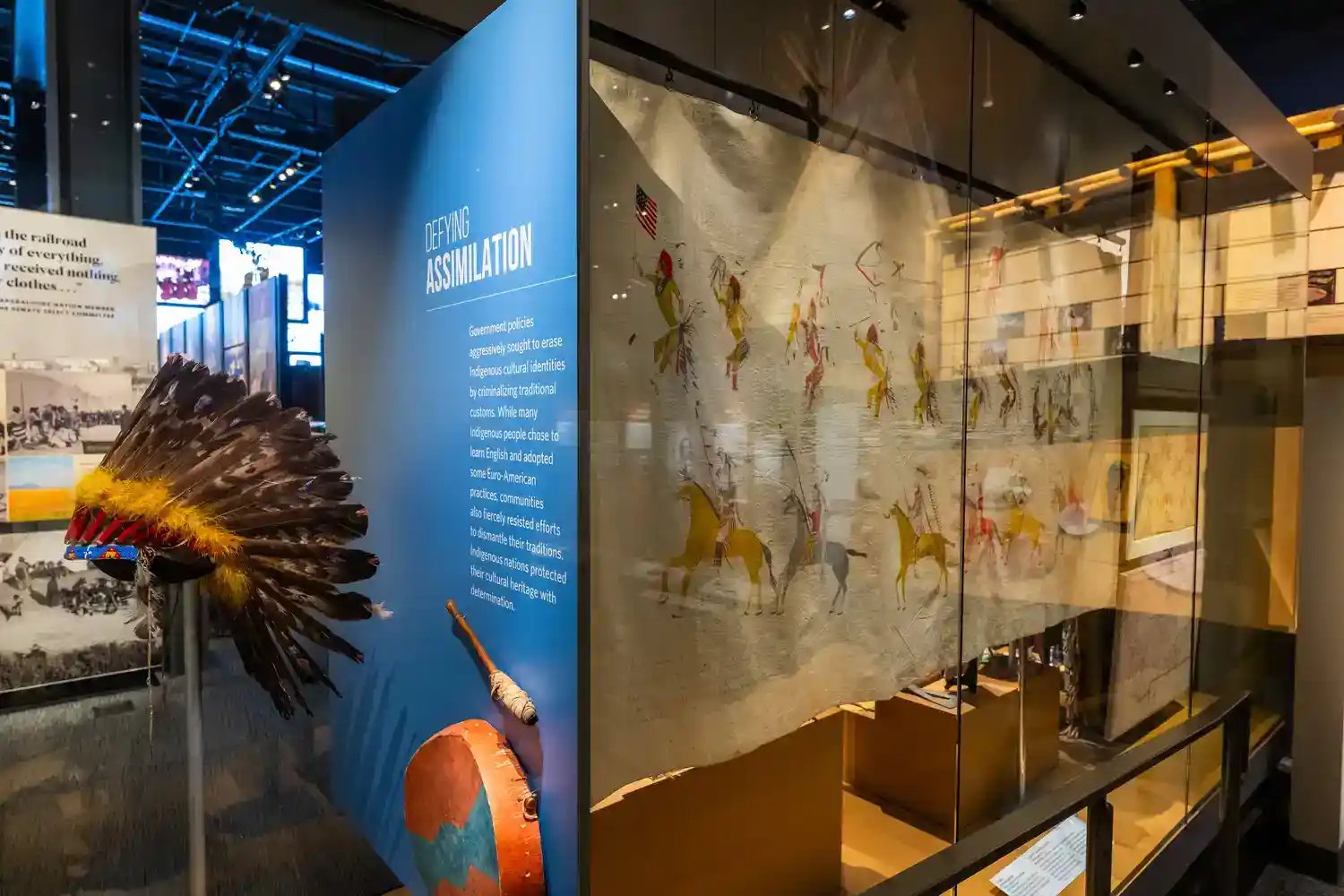 Exhibit with Montana artifacts.