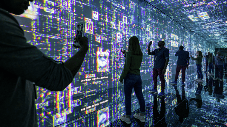The infinity room at the International Spy Museum.