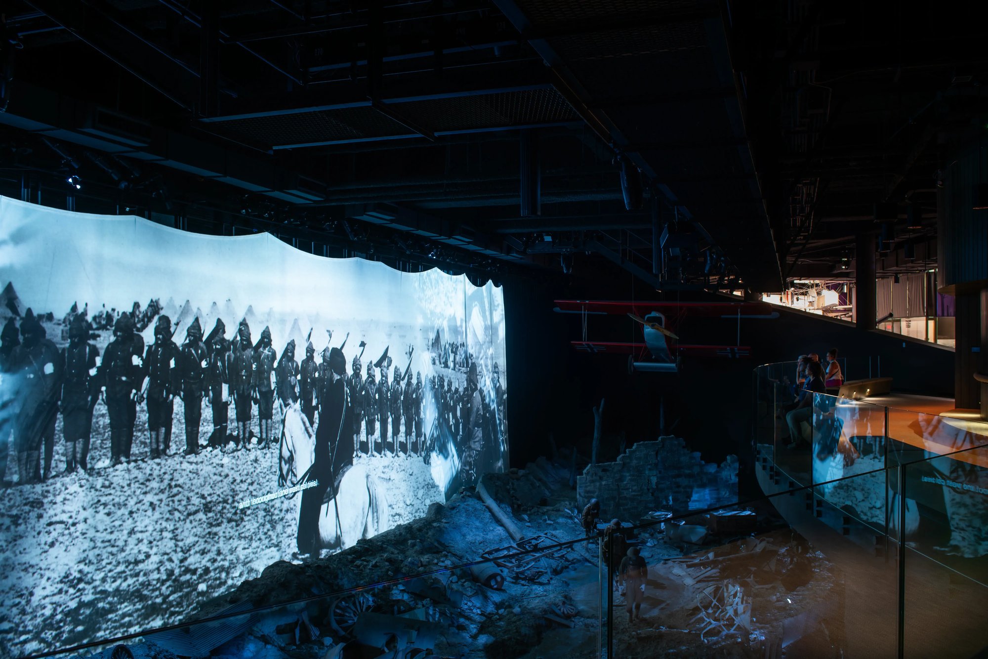 Kemper Horizons theater that displays media and a solider diorama.
