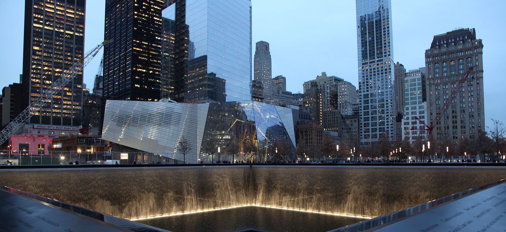 Ground zero at the National September 11 Memorial.