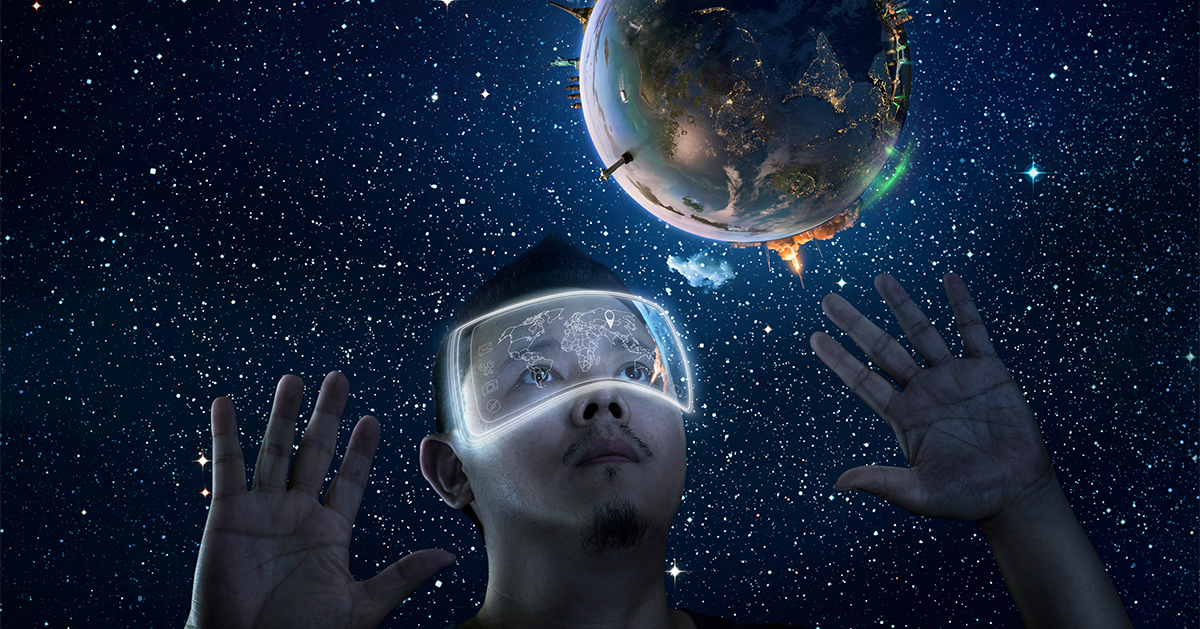 Симуляция реальности. Погружение в космос. Виртуальный мир Вселенная. Погрузиться в мир науки.