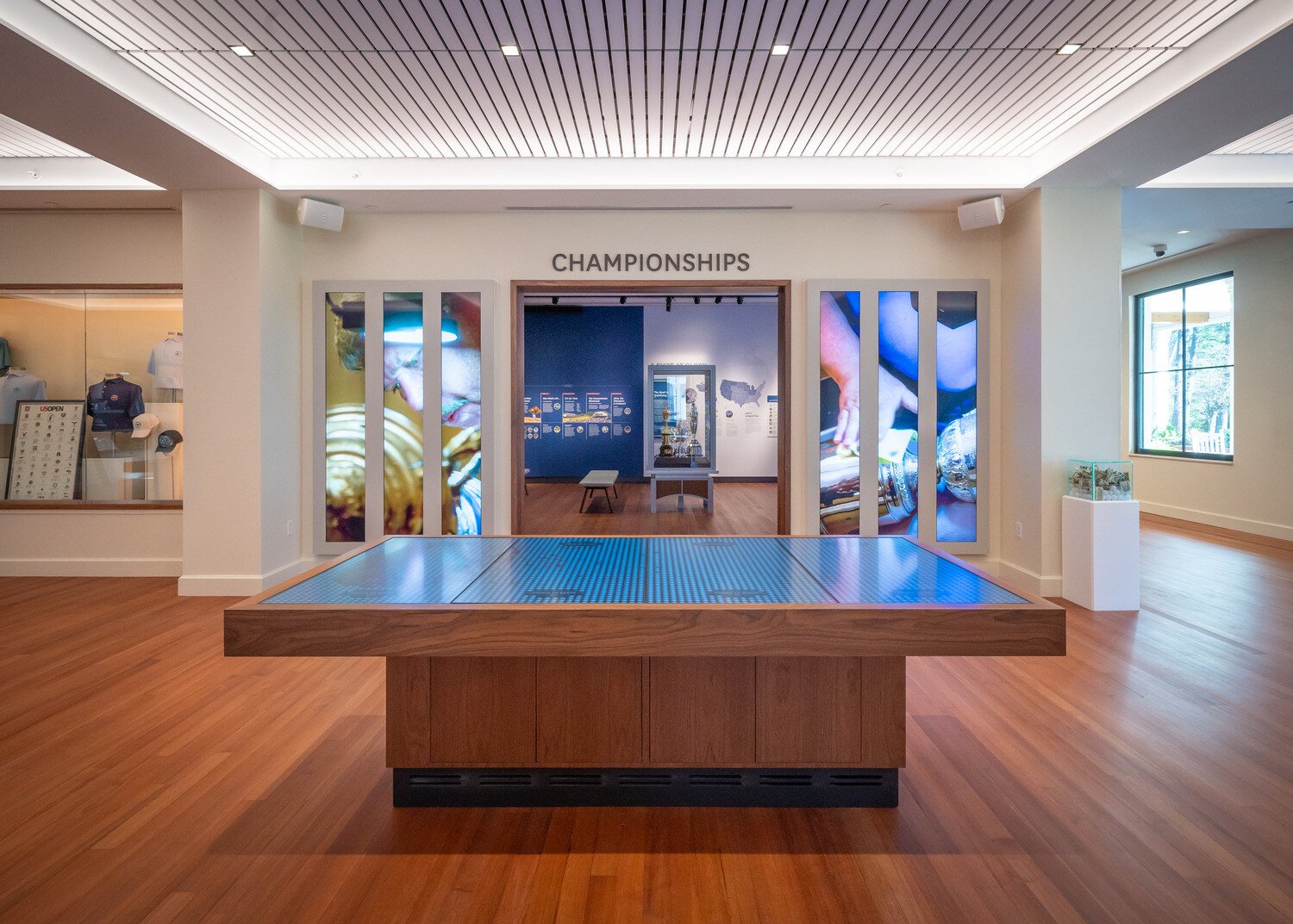 Table in front of the championships room 