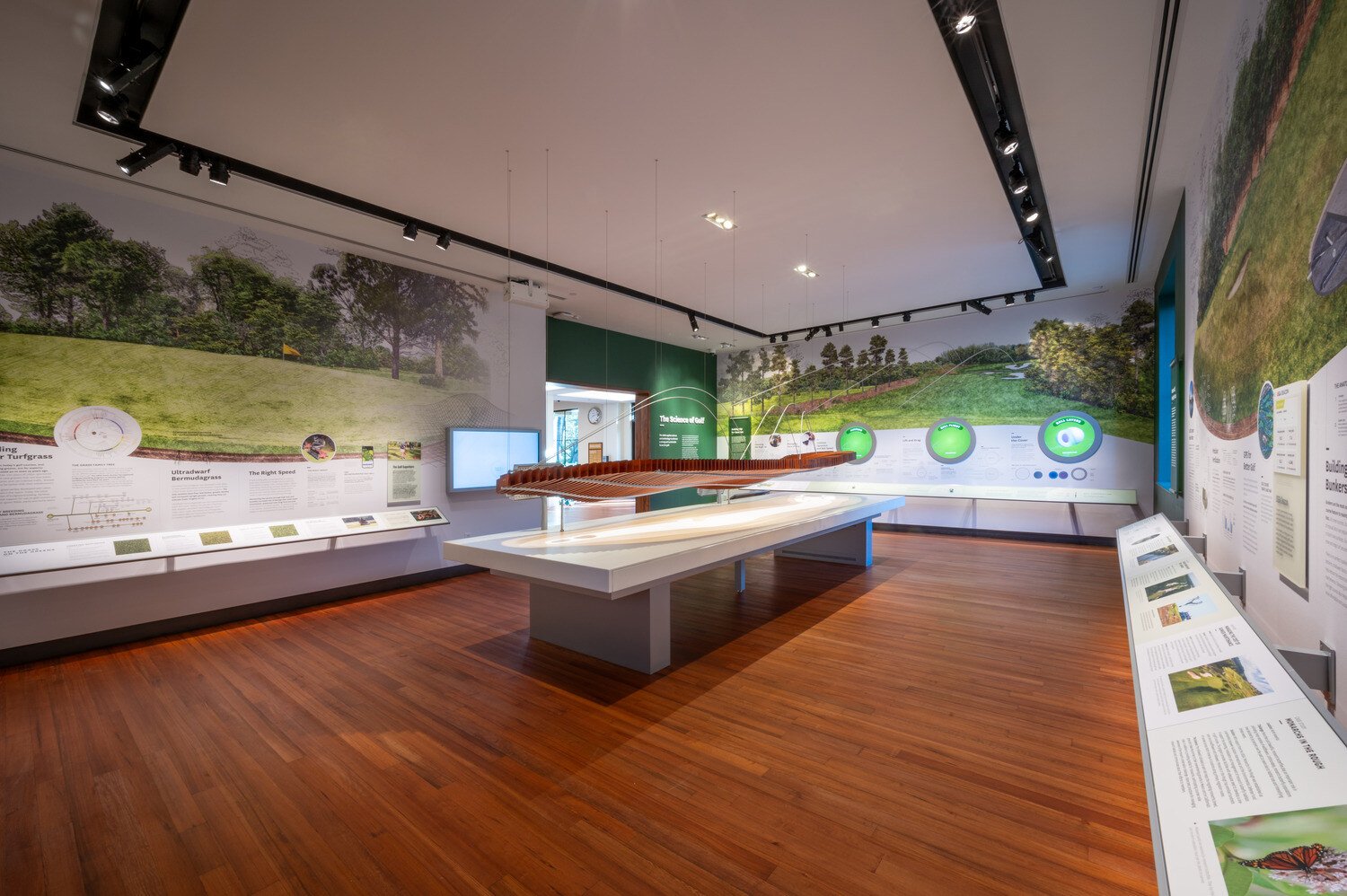 Corner view of the entire science of golf room 
