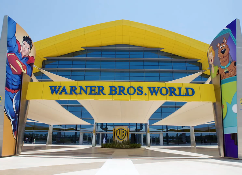 Exterior of Warner Bros. World Abu Dhabi.