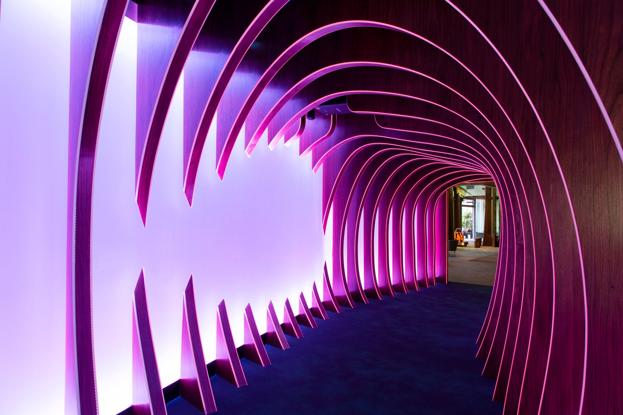 The inside of the google grove