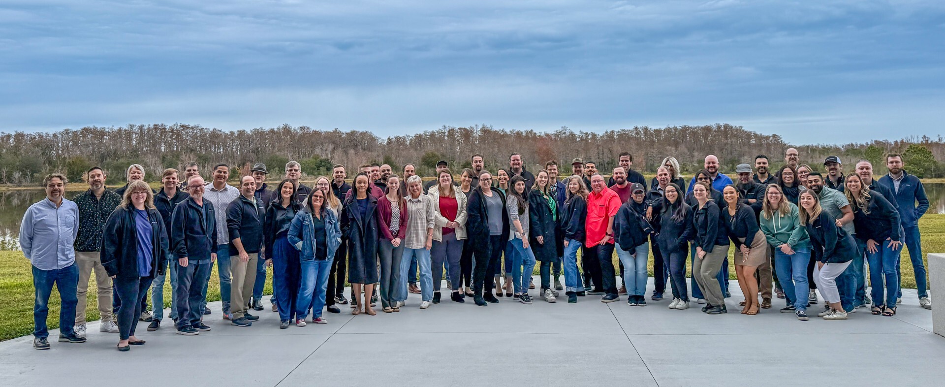 Group of Electrosonic employees during a team bonding day.
